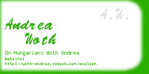 andrea woth business card